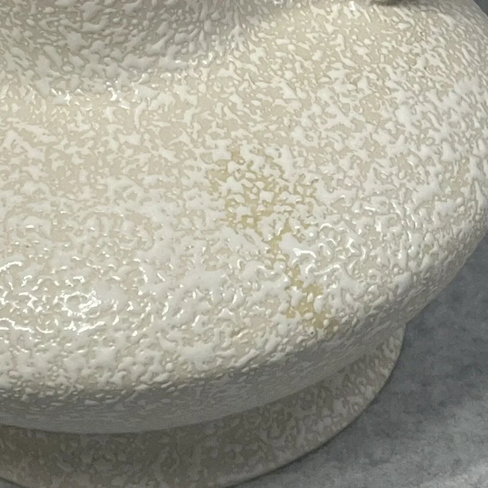Vintage Mid Century Modern‎ 14” China Craft USA White Splatter Ware Vase C-414